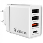 Incarcator retea Verbatim CHR-30EU2 1x USB-C, 3x USB, 30W