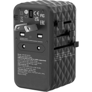 Verbatim Adaptor Universal UTA-06 Travel, 100W GaN3, 2x USB-C PD & QC4.0 + 2x USB QC3.0