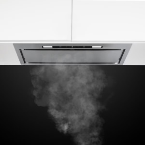 Turbionaire integrata TH75RC, Putere de absorbtie 800 m3/h, Clasa A++, Aspiratie perimetrala, Touch Control, Telecomanda, Iluminare LED, 75 cm, Inox