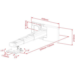 Multibrackets Suport de perete Deluxe 300 - 700 mm, alb