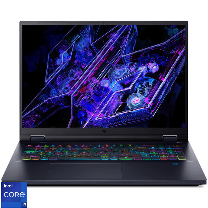 Laptop Acer Gaming 18'' Predator Helios 18 PH18-72, WQXGA IPS 240Hz, Procesor Intel® Core™ i9 14900HX (36M Cache, up to 5.80 GHz), 32GB DDR5, 2TB SSD, GeForce RTX 4080 12GB, No OS, Abyssal Black