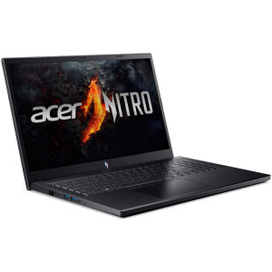 Acer Gaming 15.6'' Nitro V 15 ANV15-41, FHD IPS 165Hz, Procesor AMD Ryzen™ 5 7535HS (16M Cache, up to 4.55 GHz), 16GB DDR5, 512GB SSD, GeForce RTX 3050 6GB, No OS, Obsidian Black