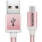 Cablu de date / adaptor ADATA USB Male la microUSB Male, 1 m, Pink