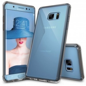 Ringke Protectie pentru spate Fusion Smoke Black pentru Samsung Galaxy Note 7 + Bonus folie Ringke Invisible Screen Defender
