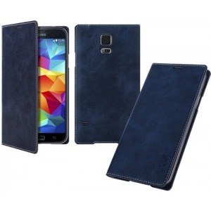 Protectie de tip Book Mustang Battery Cover Blue-Navy pentru LG G3