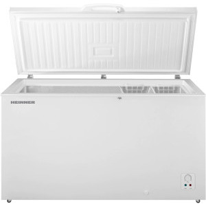 Heinner HCF-H420F+, 420 L, Clasa F, Control mecanic, Termostat reglabil, Decongelare rapida, Alb