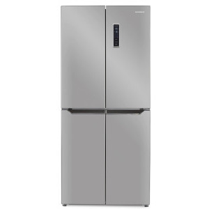 Heinner HSBS-H421MNFXE++, 421 L, Total No Frost, Display, Control electronic, Super congelare, Iluminare LED, Clasa E, 180 cm, Inox