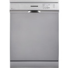 Masina de spalat vase Heinner HDW-FS6062DSE++, 12 seturi, 6 programe, Clasa E, AquaStop, Pornire programata, 60 cm, Argintiu