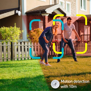 Tellur WiFi Smart, 3MP, UltraHD, Autotracking, PTZ, Alb