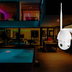 Tellur WiFi Smart, 3MP, UltraHD, Autotracking, PTZ, Alb