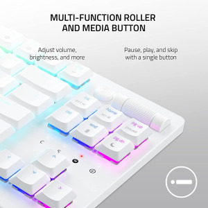 Razer DeathStalker V2 Pro TKL White Low Profile Optical Switch Mecanica