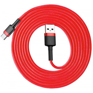 Baseus Cafule CATKLF-C09, USB Male la USB-C Male, 2 m, Red, amperaj maxim suportat 3A