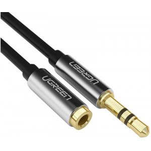 Ugreen AV118, Jack 3.5 mm Male - Jack 3.5 mm Female, 2m, negru