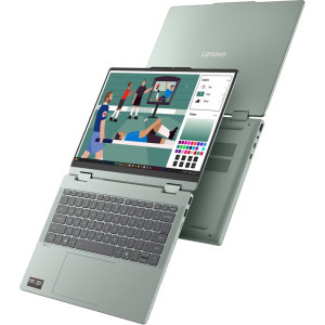 Lenovo 14'' IdeaPad 5 2-in-1 14AGP11, WUXGA OLED Touch, Procesor AMD Ryzen™ AI 7 445 (8M Cache, up to 4.60 GHz), 16GB DDR5, 1TB SSD, AMD Radeon 840M, No OS, Breeze Moss