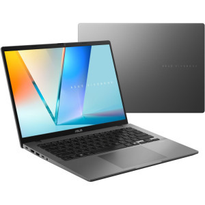 ASUS 14'' Vivobook S14 M3407KA, WUXGA OLED, Procesor AMD Ryzen™ AI 5 330 (8M Cache, up to 4.50 GHz), 16GB DDR5, 512GB SSD, AMD Radeon 820M, No OS, Matte Gray