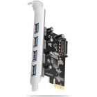 Adaptor AXAGON PCEU-430RS 1x PCI-E Male - 4x USB 5Gbps Female