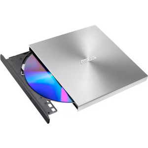 ASUS ZenDrive U8M, ultra-slim extern DVD citire/scriere, USB-C, suport M-DISC, Argintiu