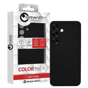 Lemontti Silicon Silky Black pentru Galaxy S25 Plus
