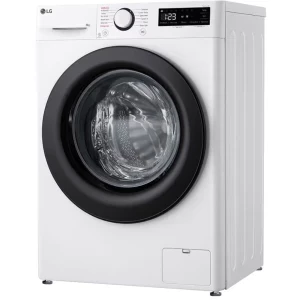 LG F2WR508SBW, Slim, 8 kg, 1200 RPM, Clasa A, Inverter Direct Drive, AI DD, Steam, Alb