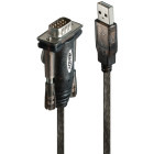 Cablu componente LINDY 1x USB Male - 1x RS232 Male, 1.5m, negru