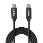 Cablu de date / adaptor LINDY USB-C Male la USB-C Male, 1.5m, Black