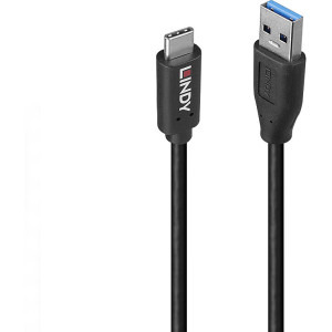 LINDY USB Male la USB-C Male, 1.5m, Black