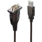 Cablu componente LINDY 1x USB Male - 1x RS232 Male, 1.5m, negru