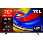 Televizor LED TCL Smart TV QLED 75P7L Seria P7L 189cm negru 4K UHD HDR