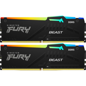 Memorie Kingston FURY Beast RGB 64GB DDR5 6000MHz CL36 Dual Channel Kit