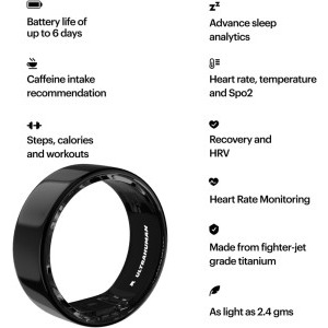 Ultrahuman Ring AIR, Aster Black 8