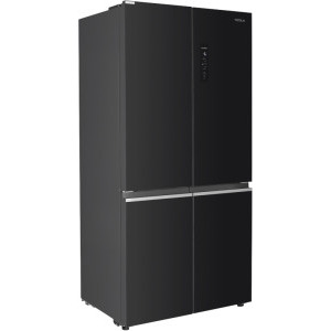 Tesla RM4700FHBE, 466 L, Clasa E, Total No Frost, Inverter, Metal Cooling, Multi Air Flow, Control electronic, 180 cm, Negru