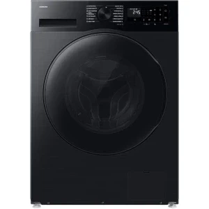 Masina de spalat rufe cu uscator Samsung WD90HG5U34BBLE, Spalare 9 kg, Uscare 6 kg, 1400 RPM, Clasa A, Digital Inverter, AI EcoBubble, AI Energy, Hygiene Steam, SmartThings, Negru