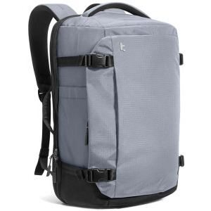 Tomtoc Rucsac laptop 17.3 inch Navigator-T66 Liteway, capacitate 40L, deschidere tip valiza, culoare gri