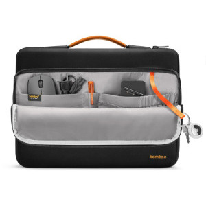 Tomtoc Geanta laptop Surface/Spectre/ThinkPad X1, 13.5-14.4 inch, Defender-A14, protectie de grad militar, culoare negru