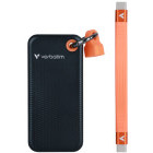 SSD Verbatim Pocket 128GB USB-C 3.2 Gen 2 Black/Orange
