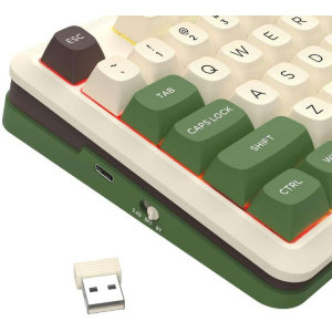Redragon Cyrus Pro White-Green RGB Pink Switch Mecanica