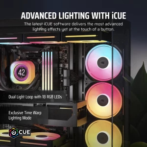 Corsair iCUE Link LX140-R RGB Reversed Expansion Kit 140mm Black