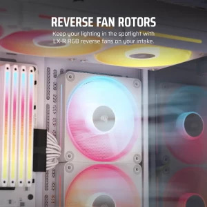 Corsair iCUE Link LX120-R RGB Starter Kit Reversed 120mm Three Fan Pack White