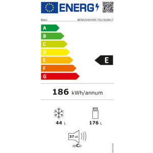 Beko incoporabil BDSA250K4SN, 220 L, Clasa E, Termostat reglabil, 145 cm