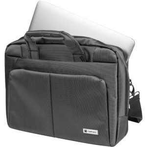 Natec Geanta laptop Gazelle, 15.6 inch, 3 compartimente, strat suplimentar de material, Gri inchis