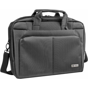 Natec Geanta laptop Gazelle, 15.6 inch, 3 compartimente, strat suplimentar de material, Gri inchis