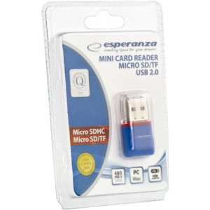 Esperanza EA134B MICRO SD USB 2.0 Blue
