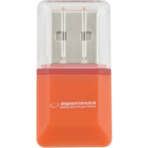 Cititor carduri Esperanza EA134O MICRO SD USB 2.0 Orange