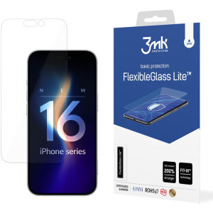 Folie protectie 3MK FlexibleGlass Lite pentru iPhone 16 Plus