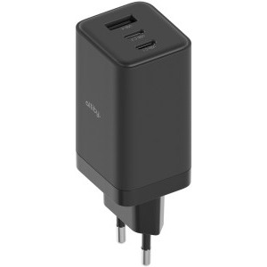 Allity ATC-01-65WACC, 2x USB-C, 1x USB, PD/QC 65W, GaN, Black