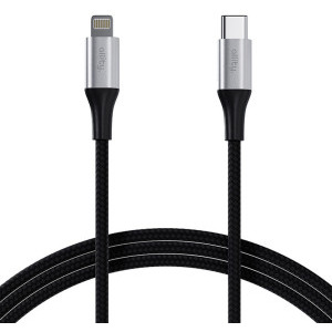 Cablu de date / adaptor Allity AUC-01, USB-C Male la Lightning Male, 27W, 1 m, Black