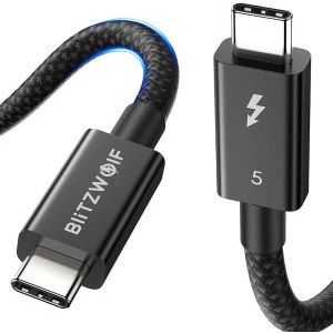 Cablu de date / adaptor BlitzWolf BW-HDC8 Thunderbolt 5 Male la Thunderbolt 5 Male, 240 W, 1.5 m, Black