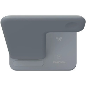 Canyon 3-in-1 WS-303, Wireless Qi Fast Charge 15 W Gray