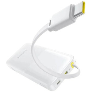 Baseus Bipow 2, 10000 mAh, 1x USB-C, 1x USB, 20W, Digital Display, White