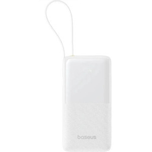 Baterie externa Baseus Bipow 2, 10000 mAh, 1x USB-C, 1x USB, 20W, Digital Display, White